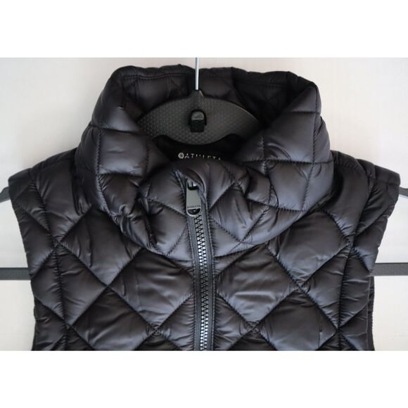 Athleta 599504-00 Women's Sz 2XS Black Whisper Featherless Puffer Vest - Picture 8 of 14